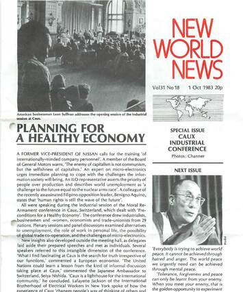 Cover of New World News - Vol. 31 No. 18, 1983-10-01