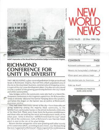 Cover of New World News - Vol. 32 No. 25, 1984-12-22