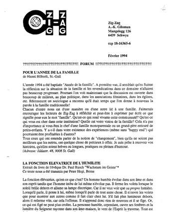 Cover of Zig-Zag - 1994-02 - Français