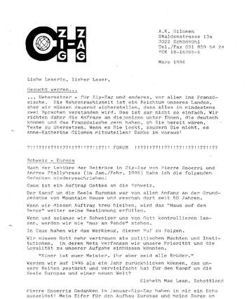 Cover of Zig-Zag - 1996-03 - Deutsch