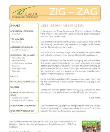 Cover of Zig-Zag - 2014-12 - Deutsch