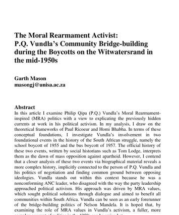 Cover of The Moral Rearmament Activist