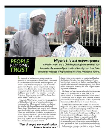 Cover of People building trust: the Imam and the Pastor