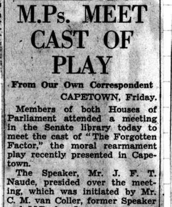 Cover of M.Ps. Meet Cast of Play