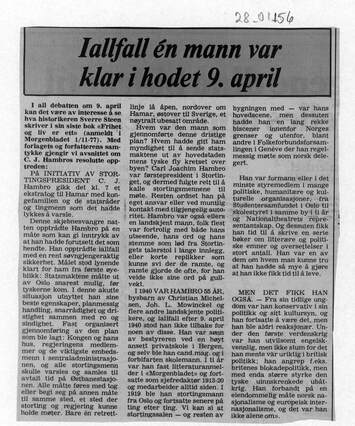 Cover of Iallfall én mann var klar i hodet 9. april