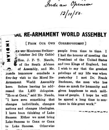 Cover of Moral Re-Armament World Assembly
