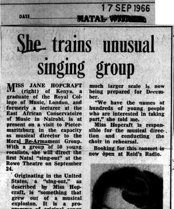 Cover of She trains unusual singing group