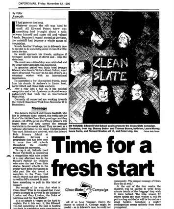 Cover of Time for a fresh start