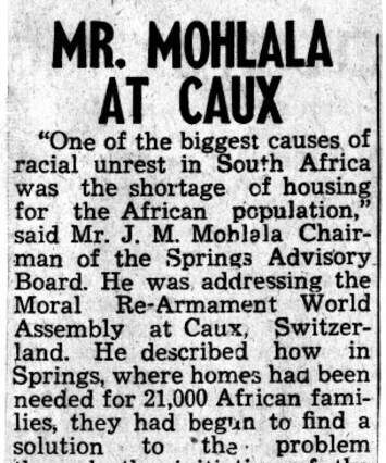 Cover of Mr Mohlala at Caux