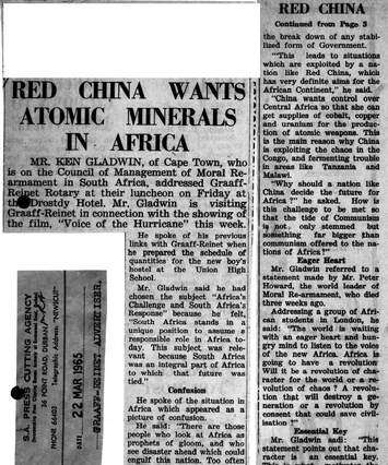 Cover of Red China Wants Atomic Minerals In Africa