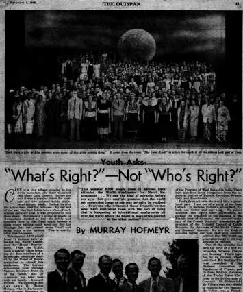 Cover of Youth Asks: "What's Right- not Who's Right?"