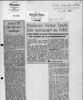 Cover of Maleren Victor Smith ble sensurert av NRK