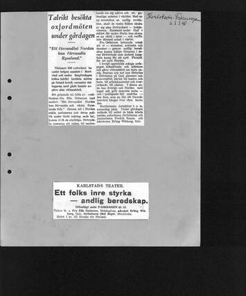 Cover of Talrikt besökt Oxfordmöte