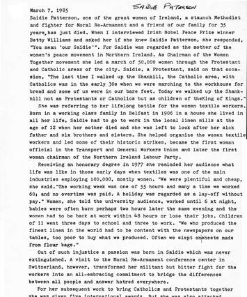 Cover of Transcript of radio broadcast by Michael Henderson