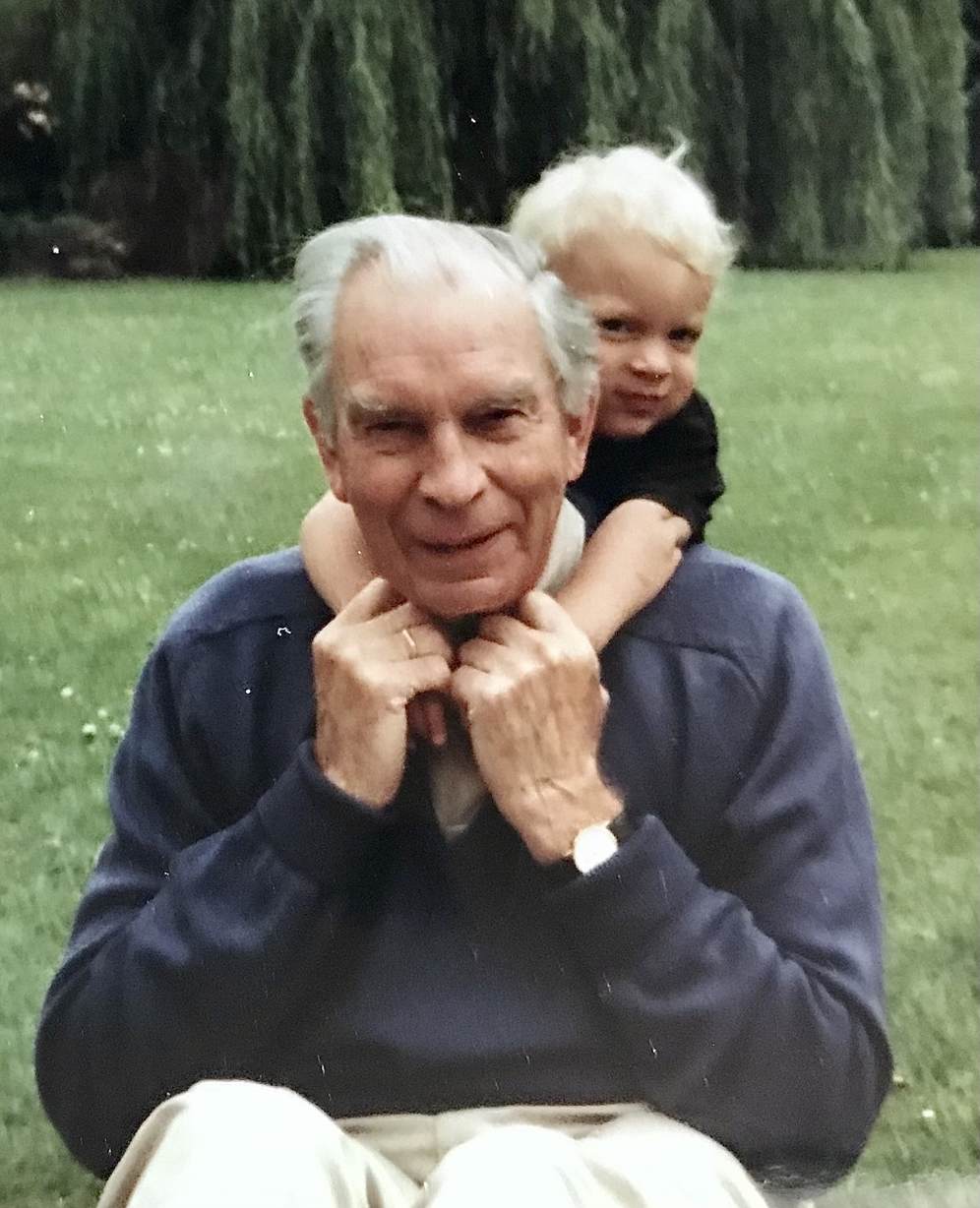 Paul Campbell with grandchild