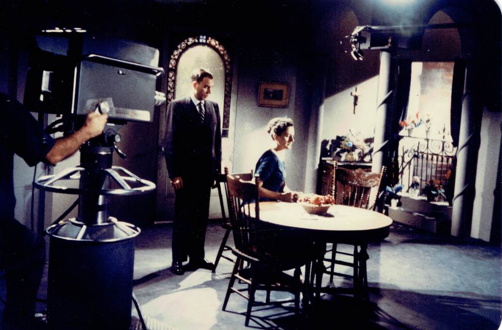 Paul Campbell on a film set