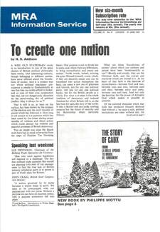 Cover of MRA Information Service - Vol. 18 No. 41, 1970-06-27