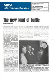 Cover of MRA Information Service - Vol. 18 No. 44, 1970-07-18