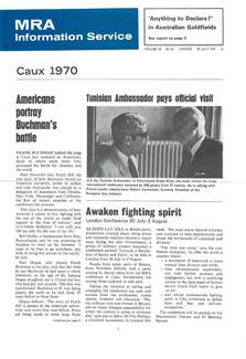 Cover of MRA Information Service - Vol. 18 No. 45, 1970-07-25