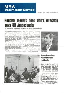 Cover of MRA Information Service - Vol. 18 No. 47, 1970-08-08