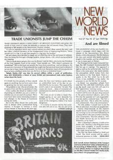 Cover of New World News - Vol. 27 No. 10, 1979-01-27