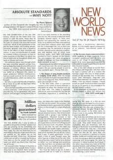 Cover of New World News - Vol. 27 No. 18, 1979-03-24