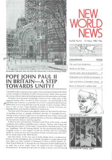Cover of New World News - Vol. 30 No. 12, 1982-05-15