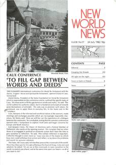 Cover of New World News - Vol. 30 No. 17, 1982-07-24