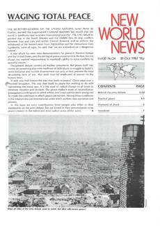Cover of New World News - Vol. 30 No. 24, 1982-10-30