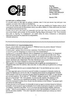 Cover of Zig-Zag - 1996-01 - Français