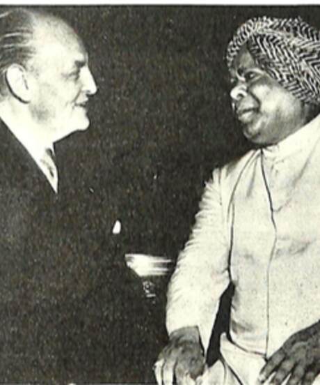 Ole Björn Kraft & Rajabbhj at MRA's new year meeting in Washington D.C. in 1955