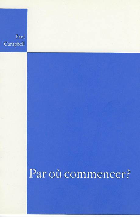 Par où commencer? couverture de brochure