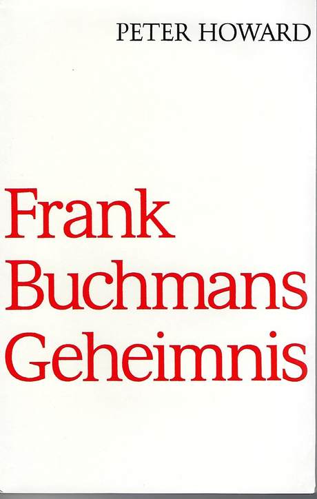 Frank Buchmans Geheimnis, book cover