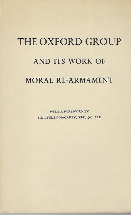 The Oxford Group, book cover