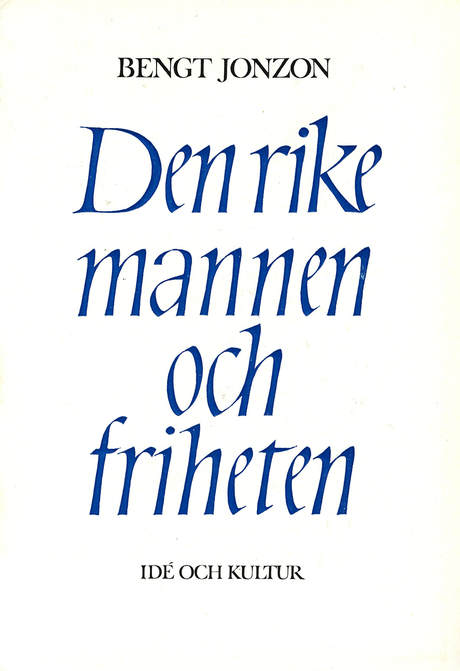 Book Cover 'Den rike mannen och friheten' in Swedish