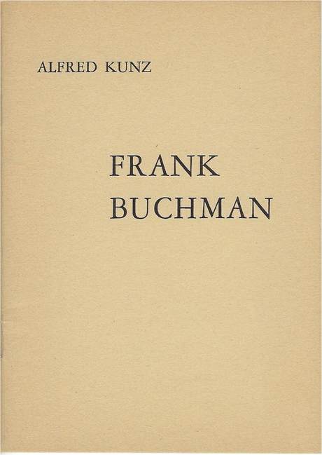 Frank Buchman, par Alfred Kunz, couverture