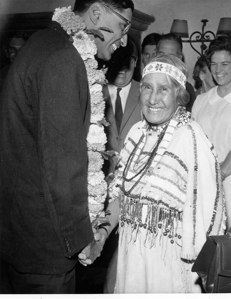 Rajmohan Gandhi, Daisy Crowchild, B&W portrait photo