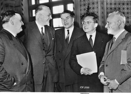 Maurice Mercier, Robert Carmichael, Henri Desbrueres, Henri Macaux, Leonida Macciotta, B&W portrait photo