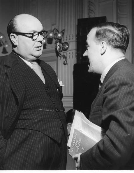 William Jaeger (Bill), Paul Henri Spaak, B&W portrait photo