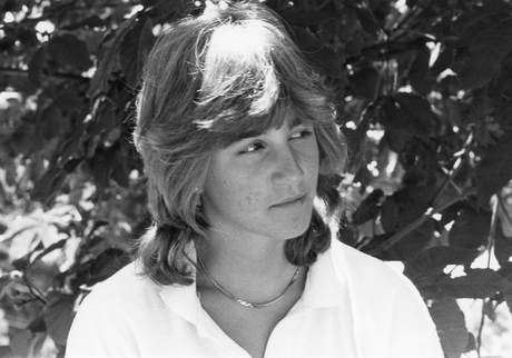 Christine Karrer Cross, B&W portrait photo