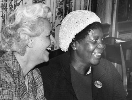 Egina Mzazi & Agnes Hofmyer, B&W portrait photo