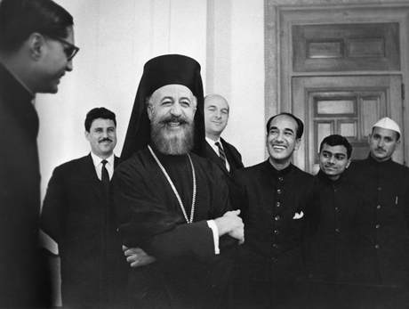 Archbishop Makarios, meets with Indian delegation