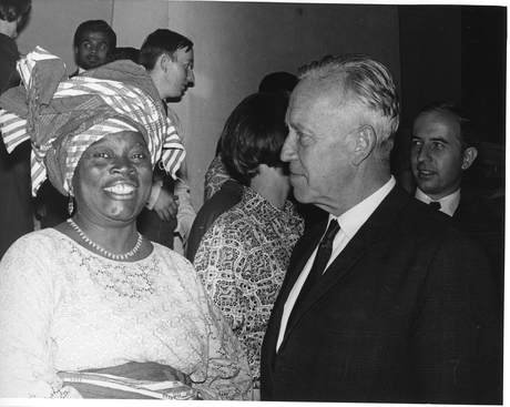 Fashina Keziah. Nigeria, Mr. August Lindt (Swiss ambassador to India), B&W portrait photo
