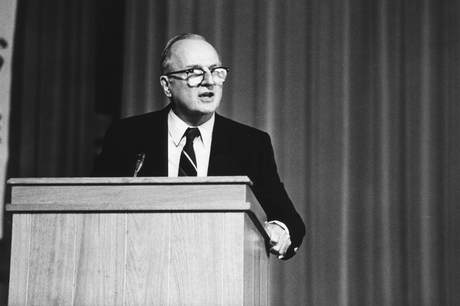 Stephen Fuller, USA professor Harvard Business School, B&W portrait photo