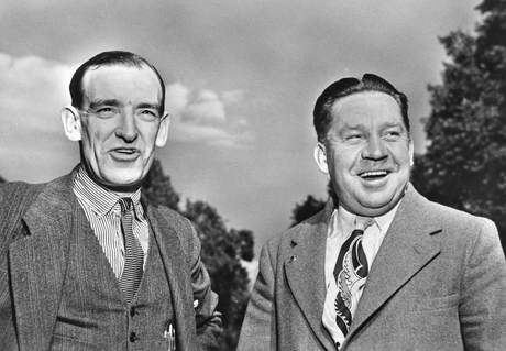 Tom Christie UK. dockers president, Scotland, Robert Freeland (NZ), B&W portrait photo