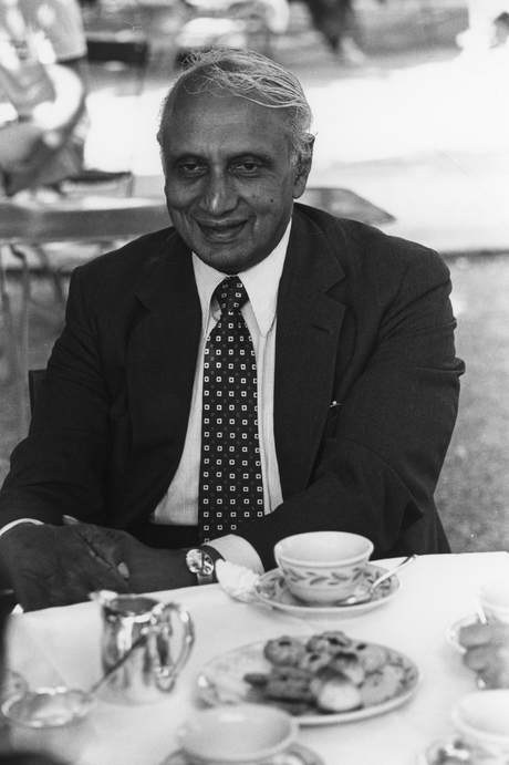 Gamani Corea, B&W portrait photo