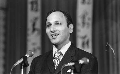 Dr. Anand, B&W portrait photo