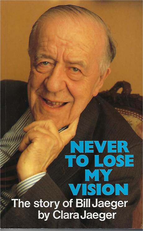 Never to lose my vision, by Clara Jaeger, book cover