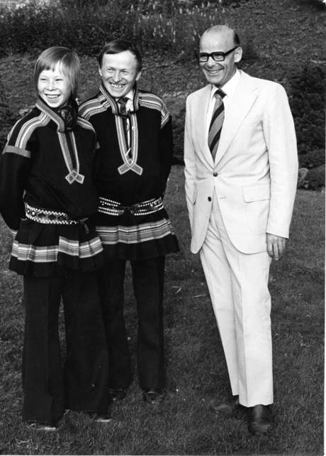 Anders Simma & Per Bertil Simma & Anton Skulberg, B&W group photo