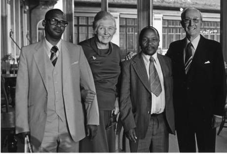 Mr Gaelejwe,Mrs Hatty,Mr Molatlhwa,Cyril Hatty Group Photo